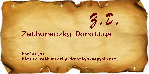 Zathureczky Dorottya névjegykártya